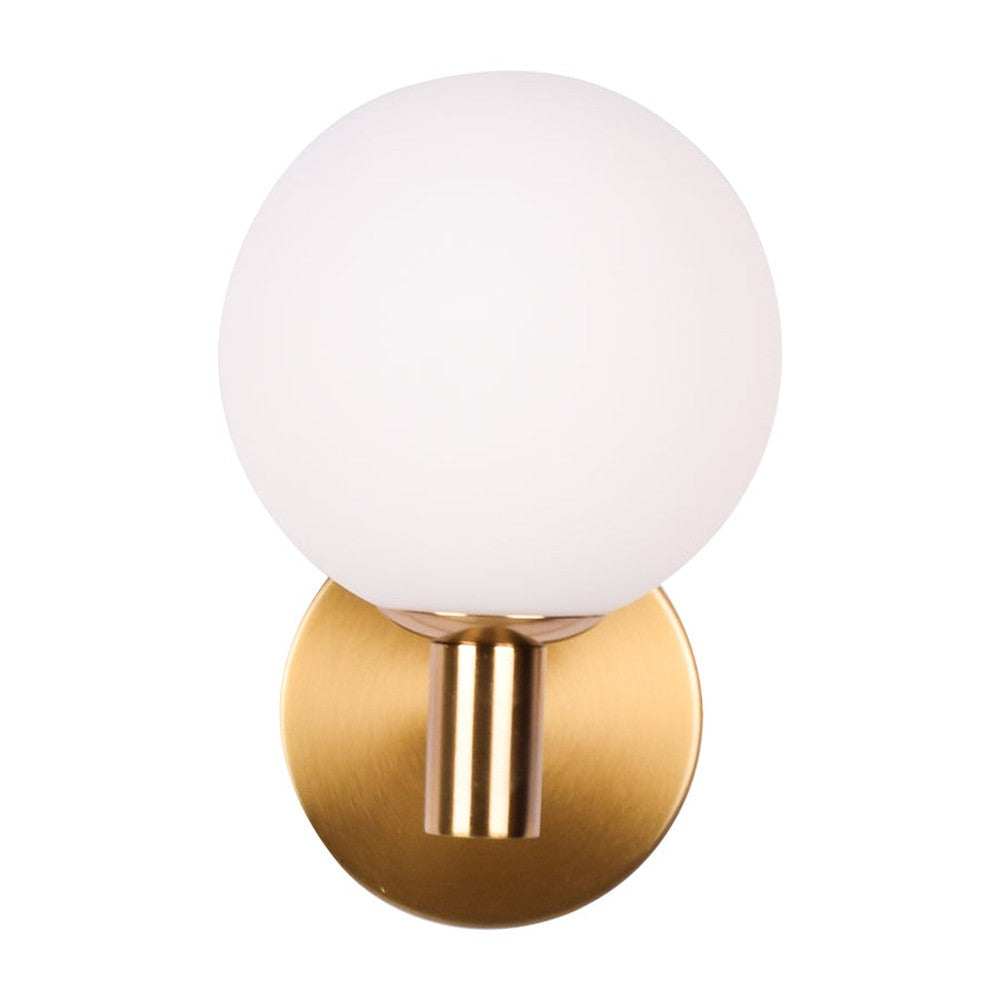 Modern Milky Globe Wall Light