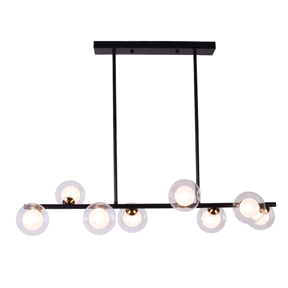 Parker Chandelier 8 Glass, Black