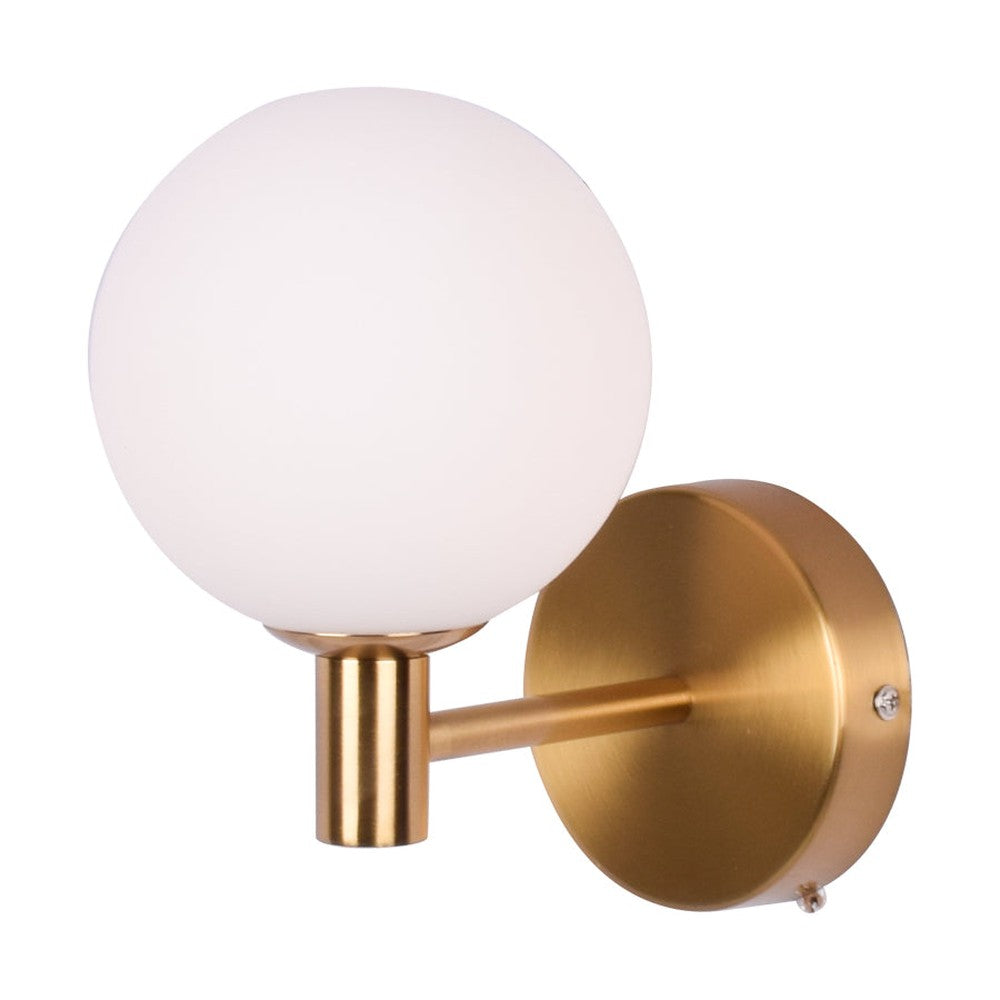 Modern Milky Globe Wall Light