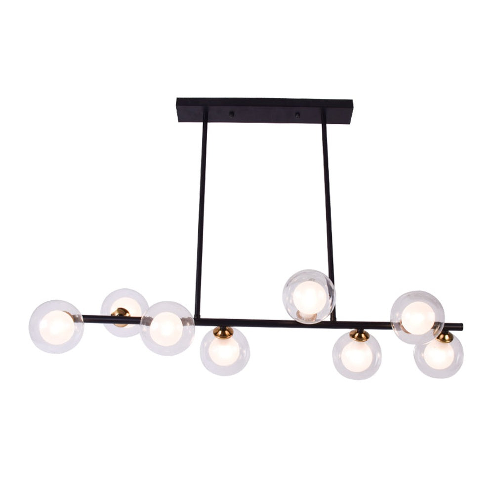 Parker Chandelier 8 Glass, Black