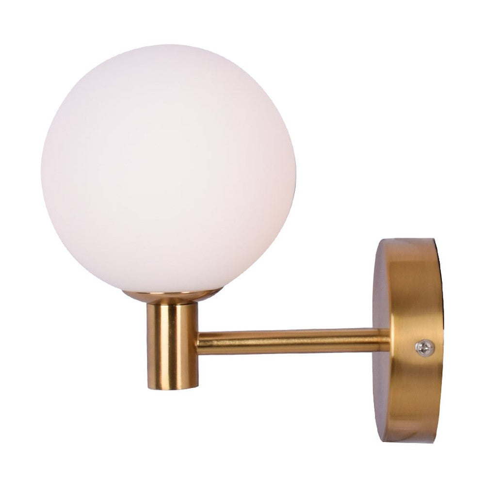 Modern Milky Globe Wall Light