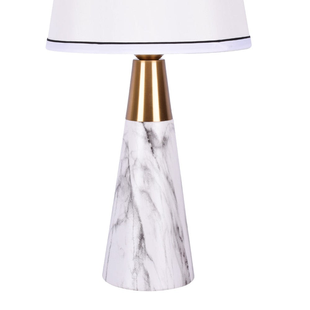 Erika Cone Table Lamp, White