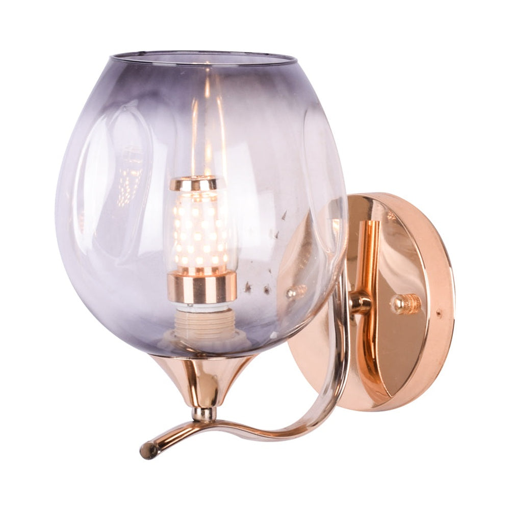 Tinted Glass Gold Wall Light
