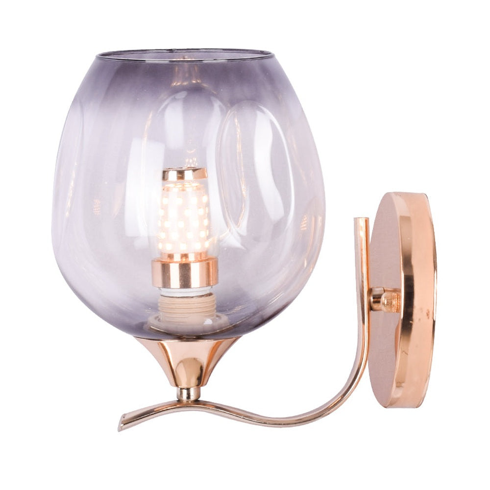 Tinted Glass Gold Wall Light