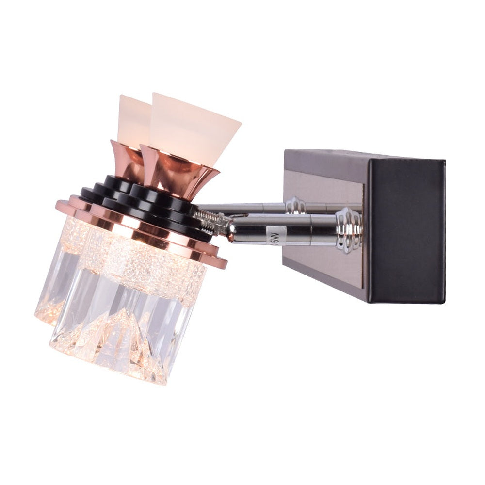 Soft Rose Gold Wall Light, 2 Light