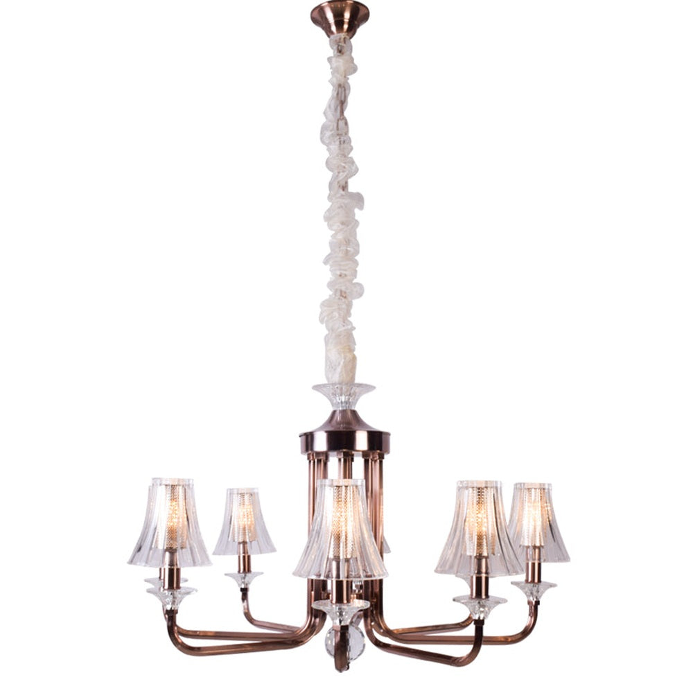 Rose Gold Chandelier - 8 Lights