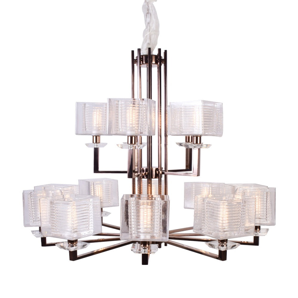 Rose Gold Chandelier - 15 Light