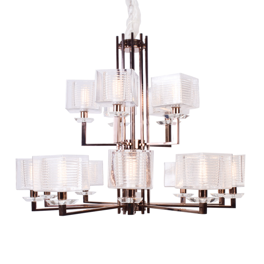 Rose Gold Chandelier - 15 Light