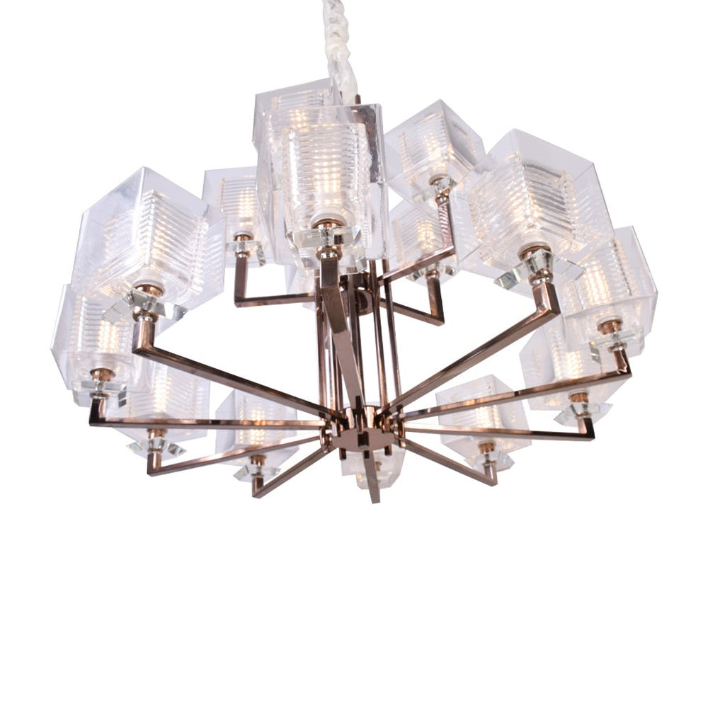 Rose Gold Chandelier - 15 Light