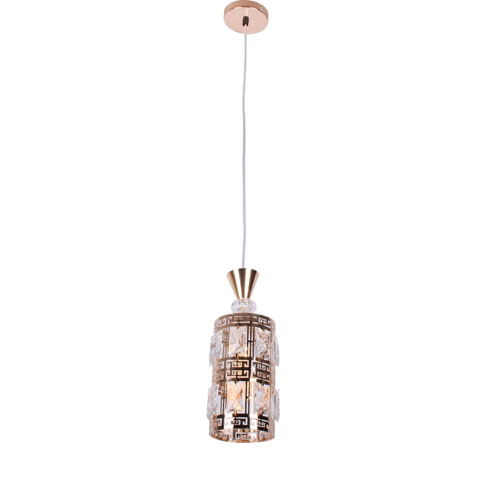 Crystals Cylinder Pendant Light