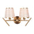 Elegant Gold Arm Wall Light - 2 Light