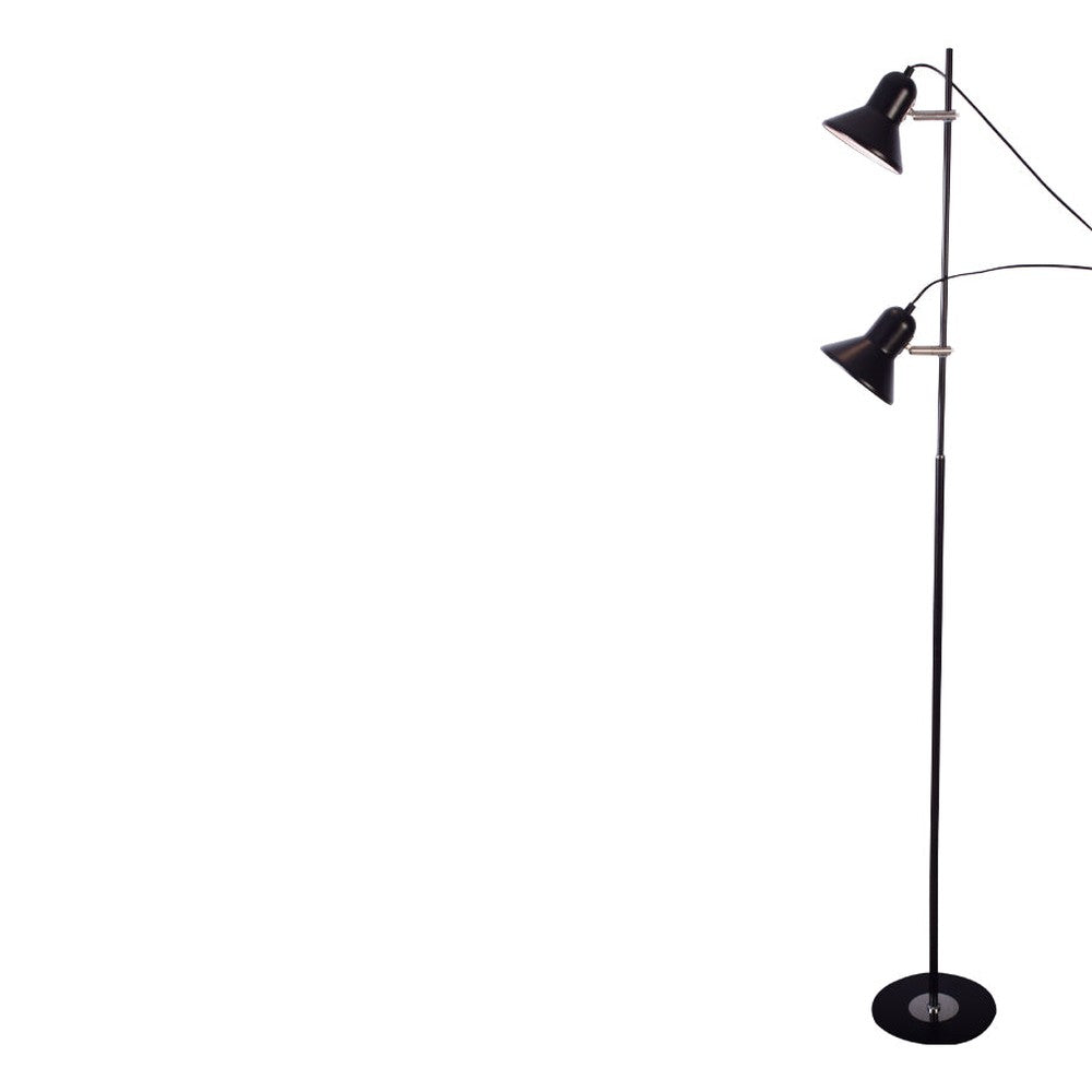 Cone Shaped 2 Lamp Reading Floor Lamp
