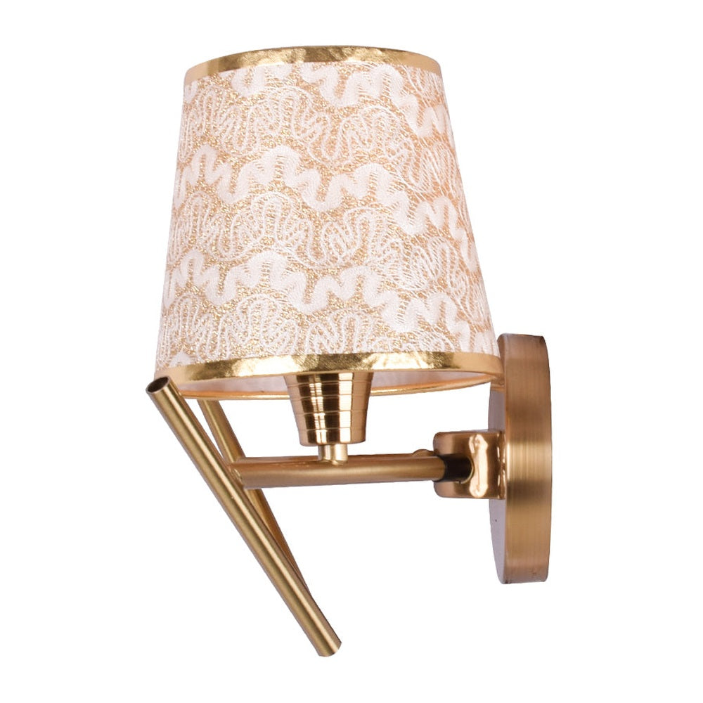 Elegant Gold Arm Wall Light - 2 Light