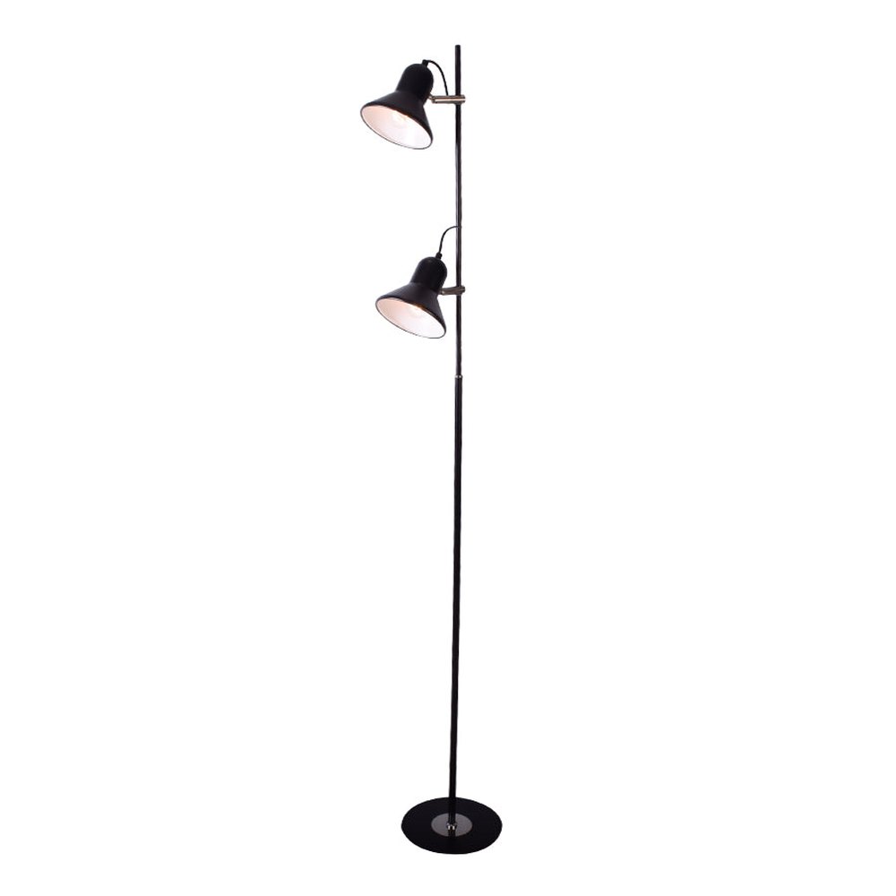 Cone Shaped 2 Lamp Reading Floor Lamp