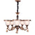 Brown Mini Chandelier - 5 Lights