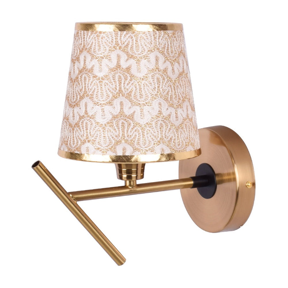 Elegant Gold Arm Wall Light - 1 Light