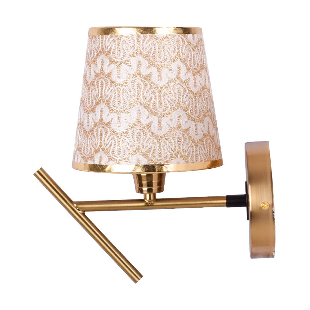 Elegant Gold Arm Wall Light - 1 Light