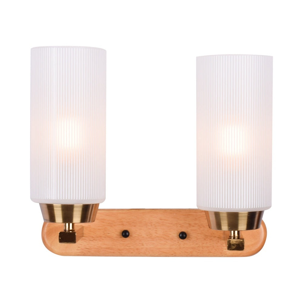 Contemporary Brown Wall Light - 2 Light