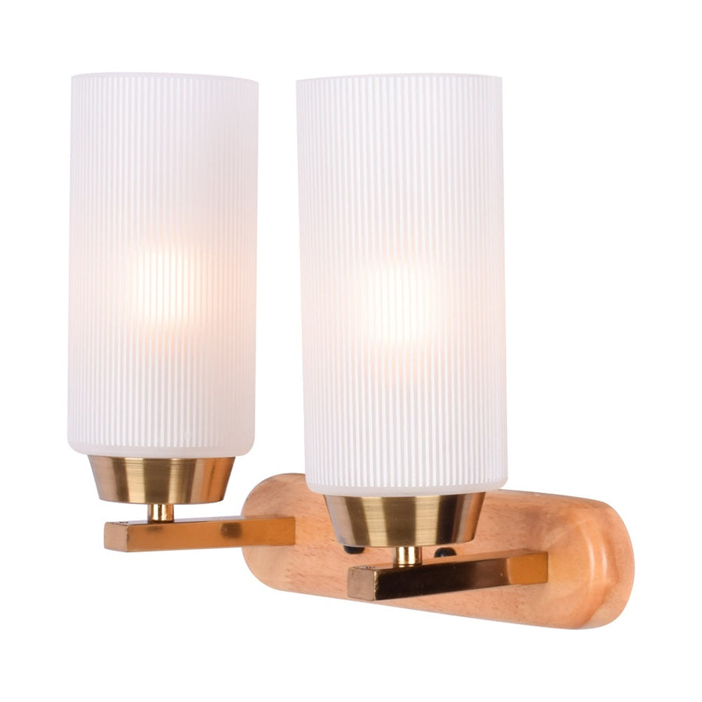 Contemporary Brown Wall Light - 2 Light