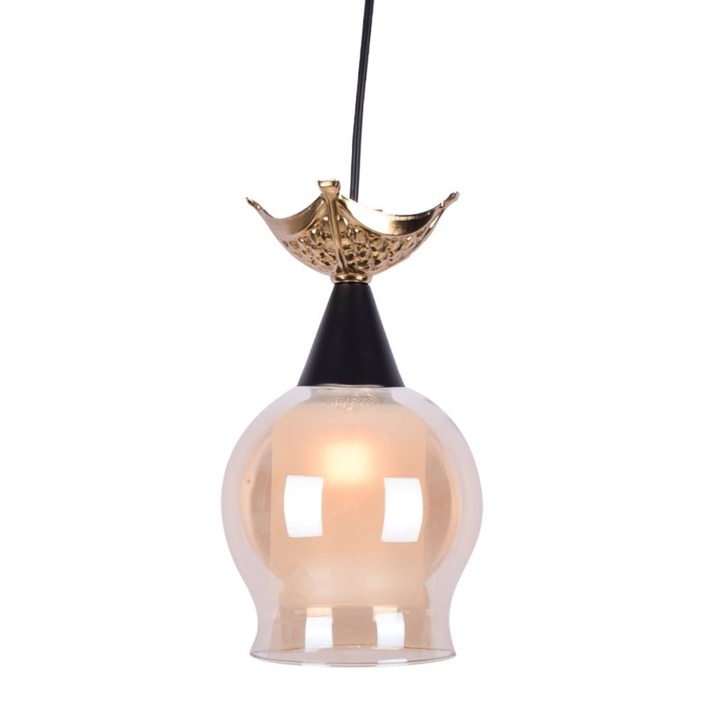 Gold Crown Pendant Light