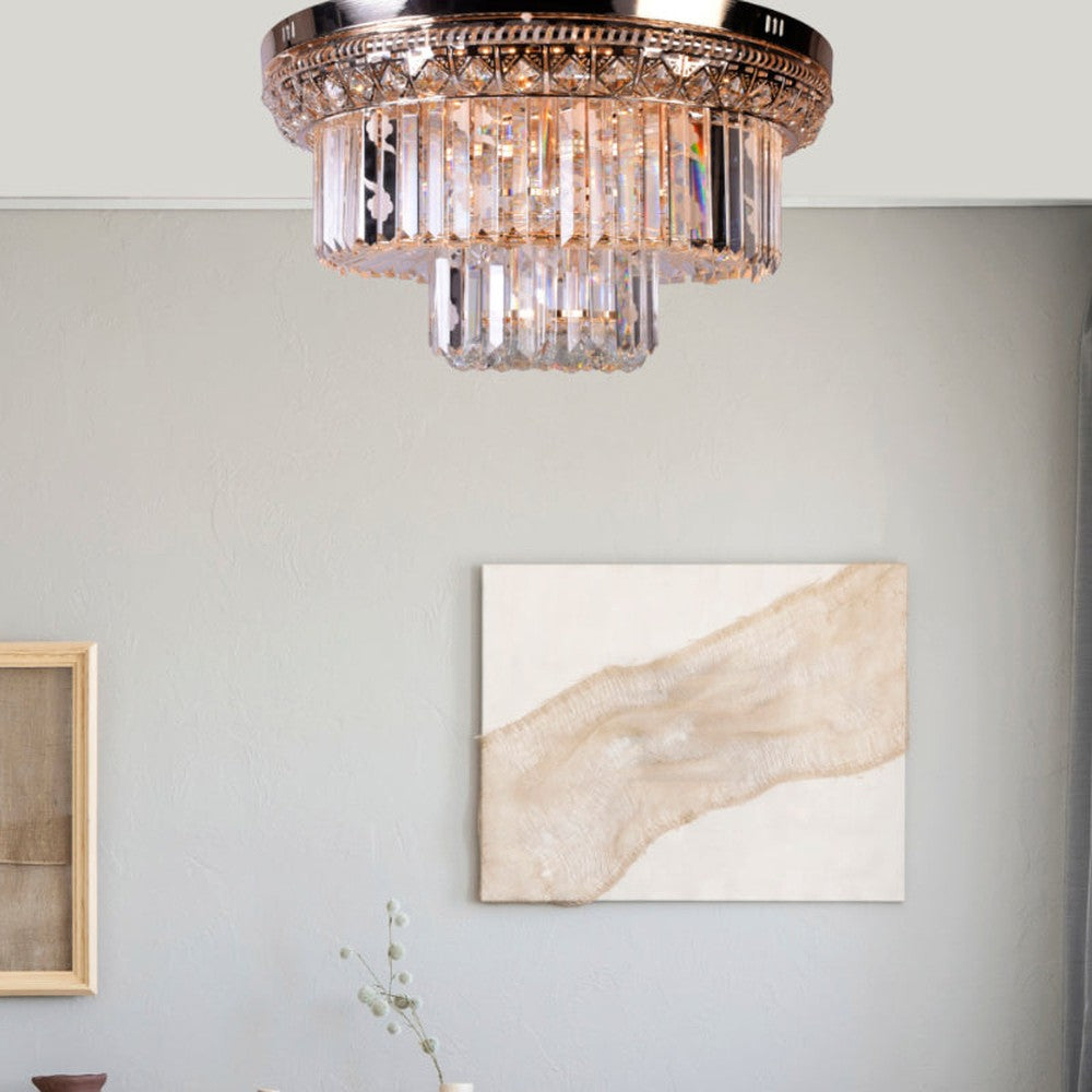 Cascading Crystals Ceiling Light