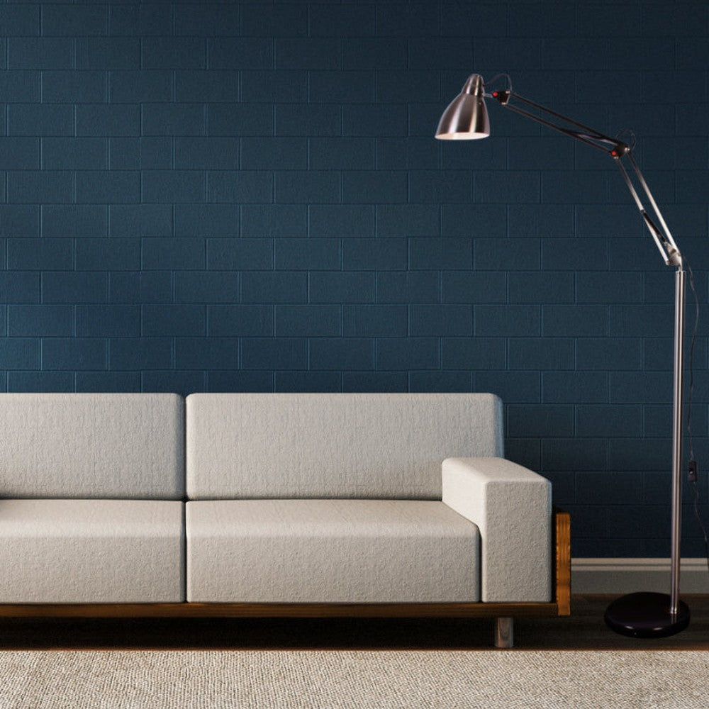 Superior Adjustable Floor Lamp, Silver