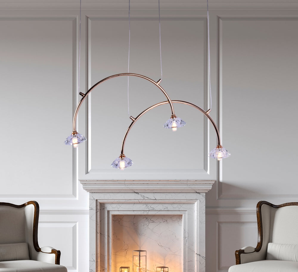Modern LED Chandelier - 4 Lights