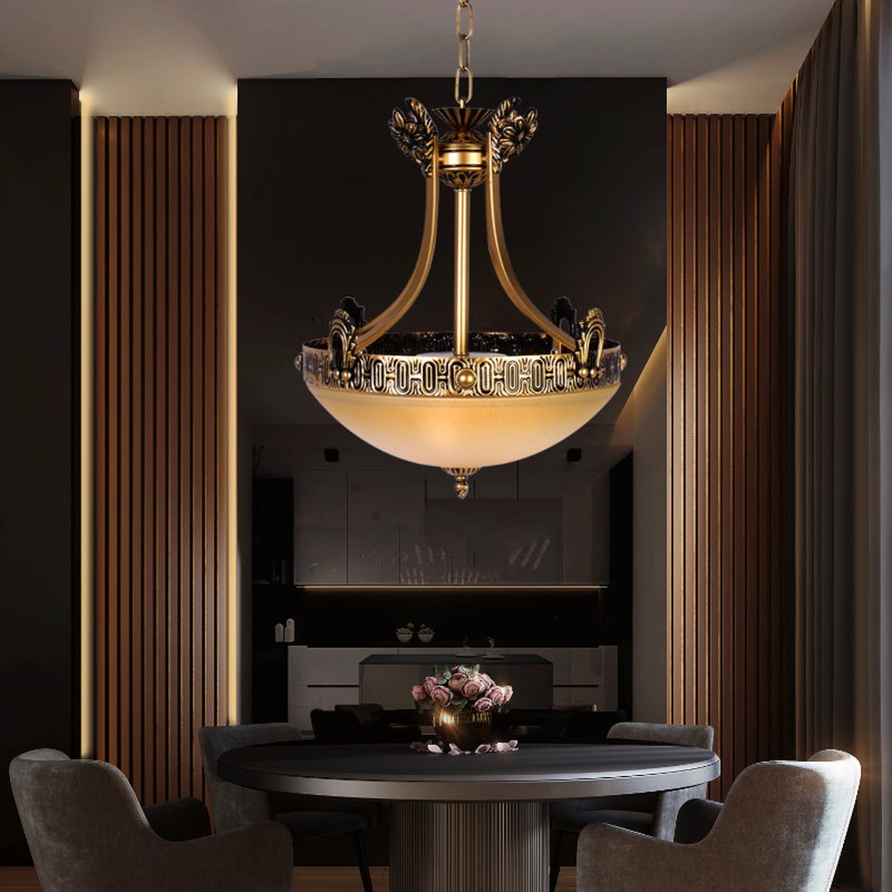 Brown Antique Pendant Light