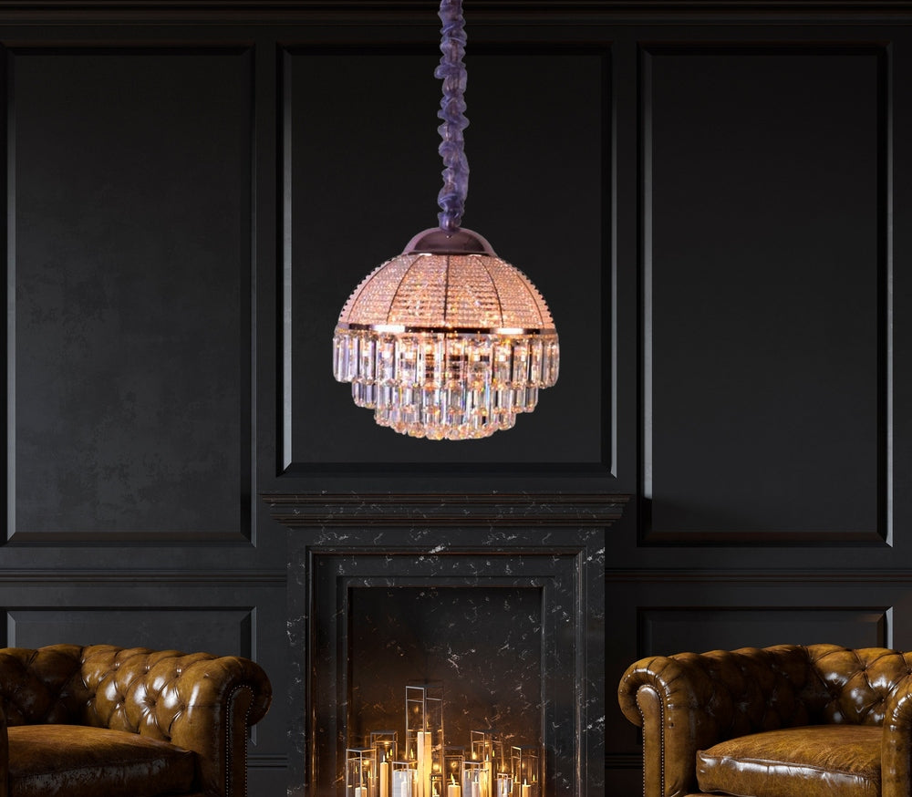 Sophisticated Dome Crystal Chandelier, 450mm