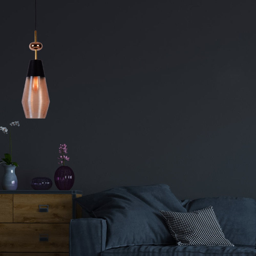 Glass Cylinder Pendant Light