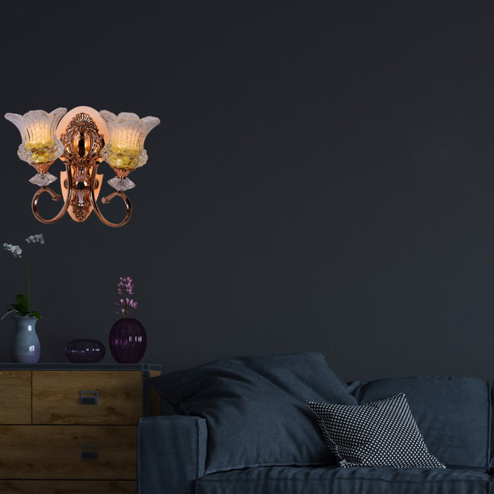 Velmount Wall Light (2 Glass Shades)