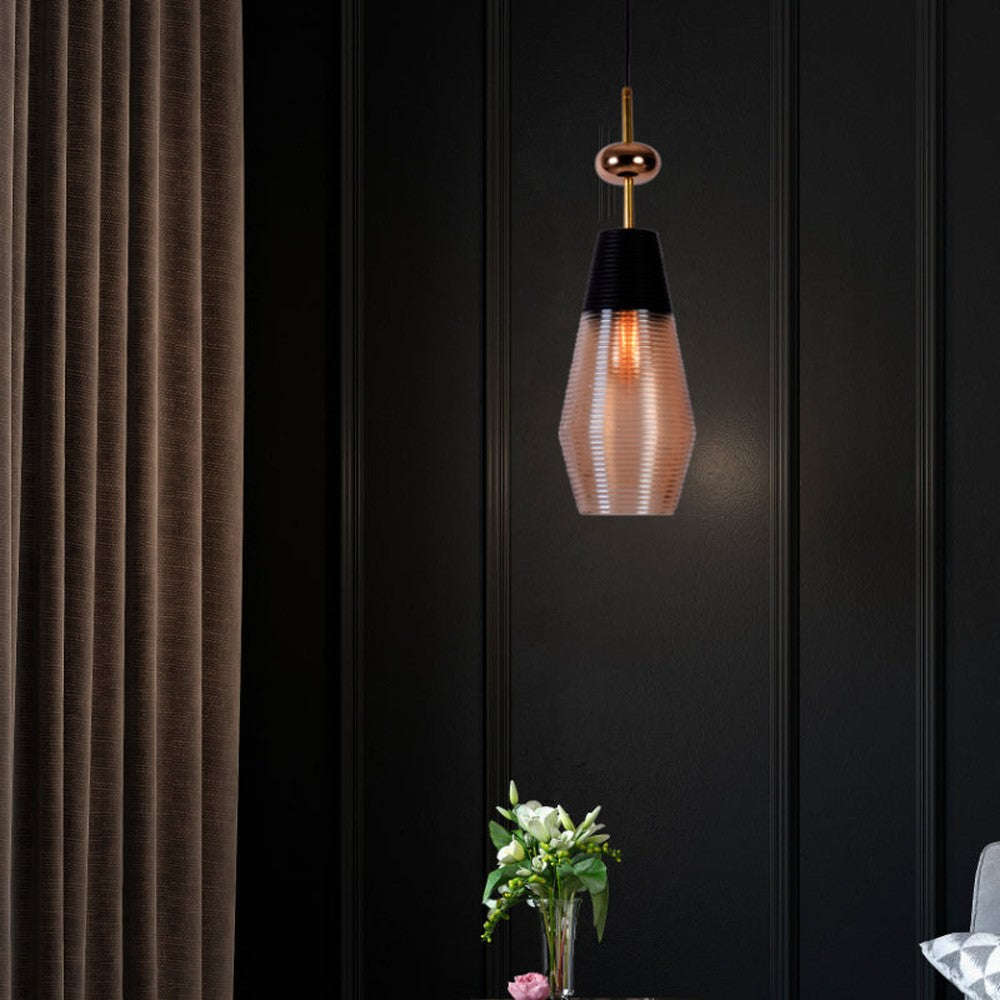 Glass Cylinder Pendant Light