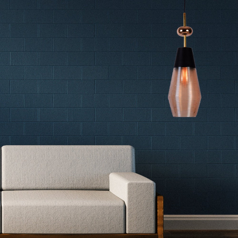 Glass Cylinder Pendant Light