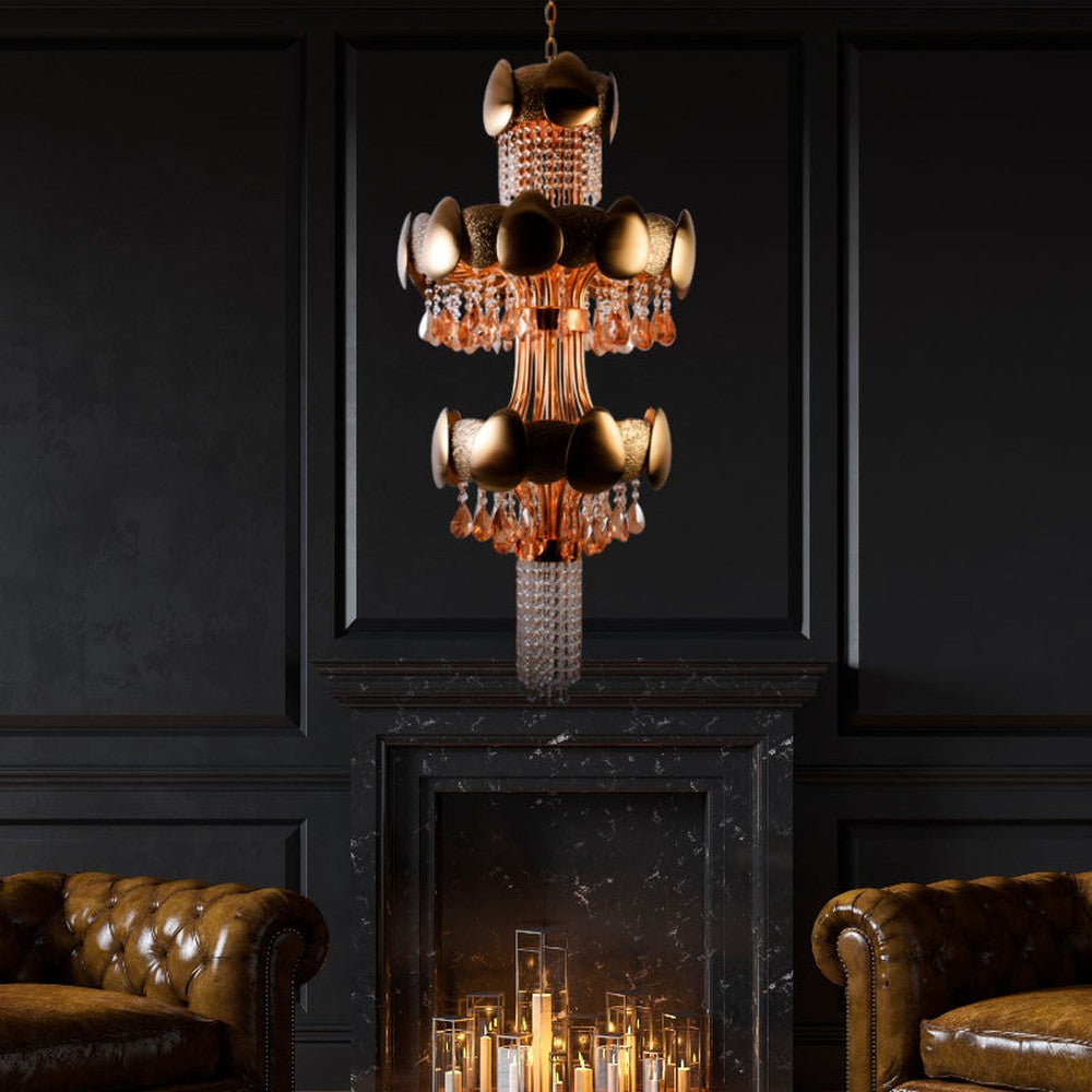 Shell &amp; Crystals Chandelier, 600mm