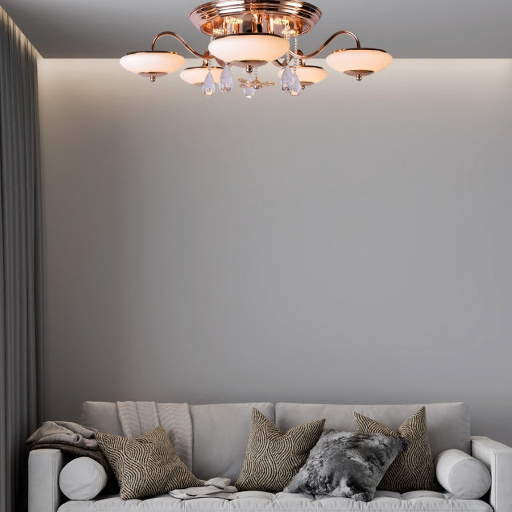 Gold Spider LED Ceiling Light, 5 Arms