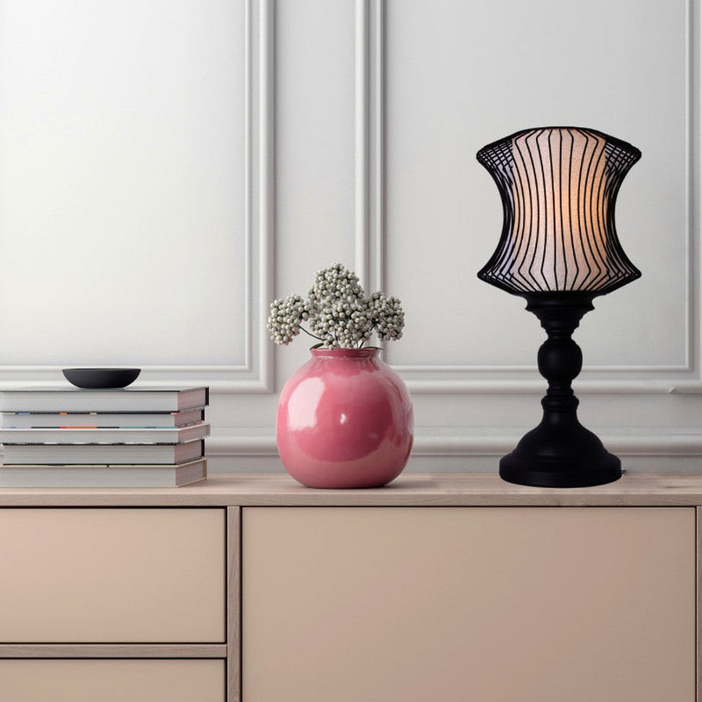 Black Cage Table Lamp