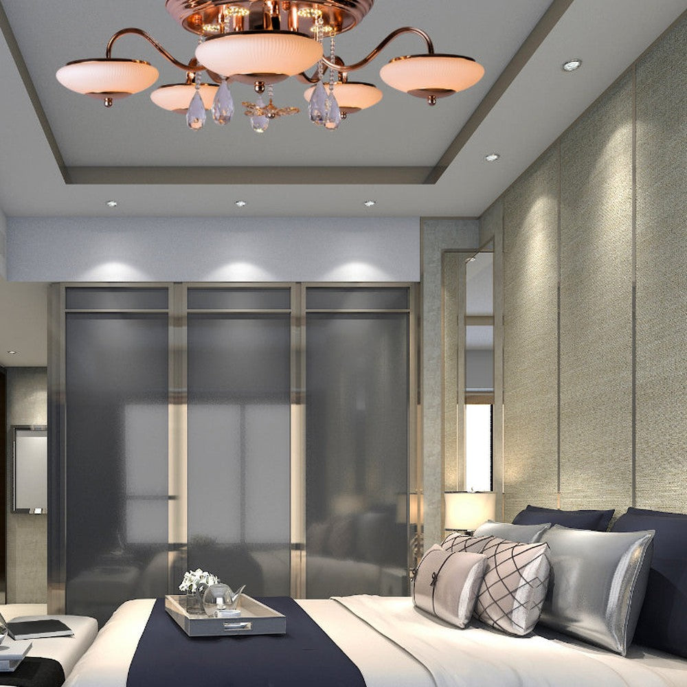 Gold Spider LED Ceiling Light, 5 Arms