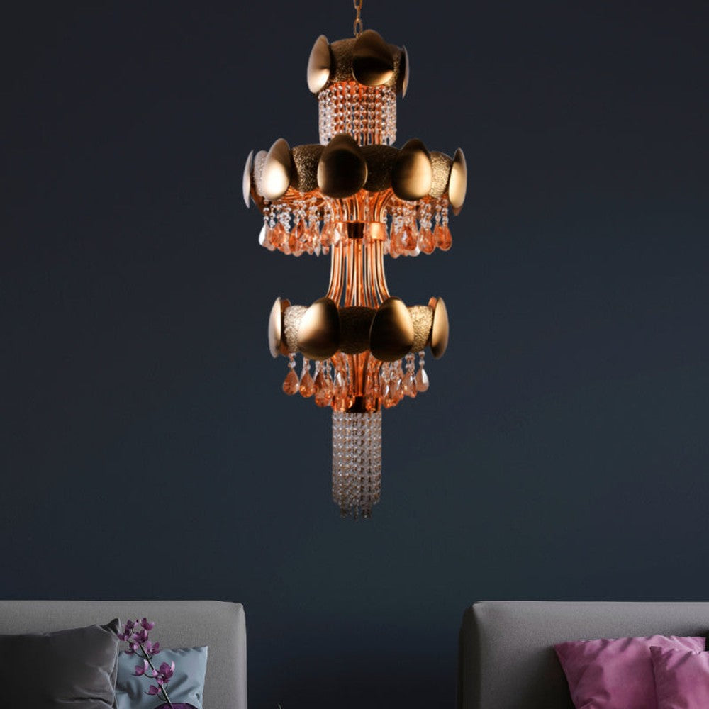 Shell &amp; Crystals Chandelier, 600mm