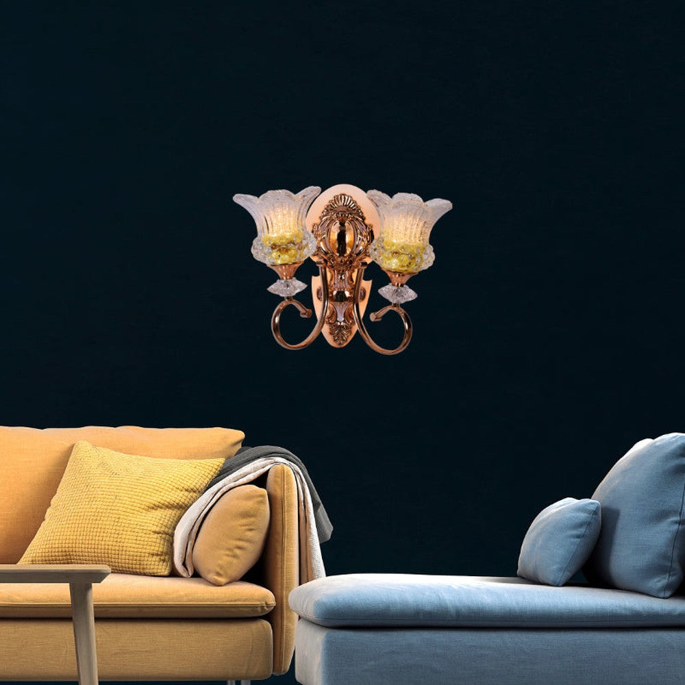 Velmount Wall Light (2 Glass Shades)