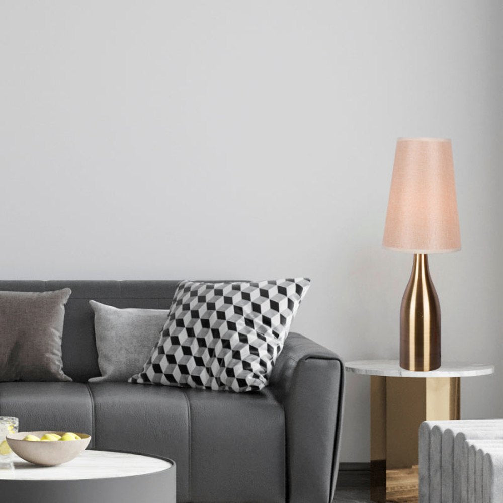 Modern Cylinder Matt Gold Table Lamp