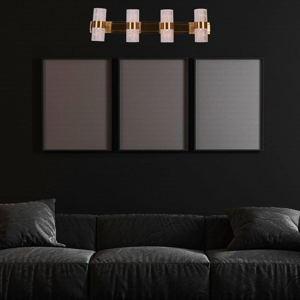 Mercer Crystal Glass Mirror or Picture Light (4 Light)