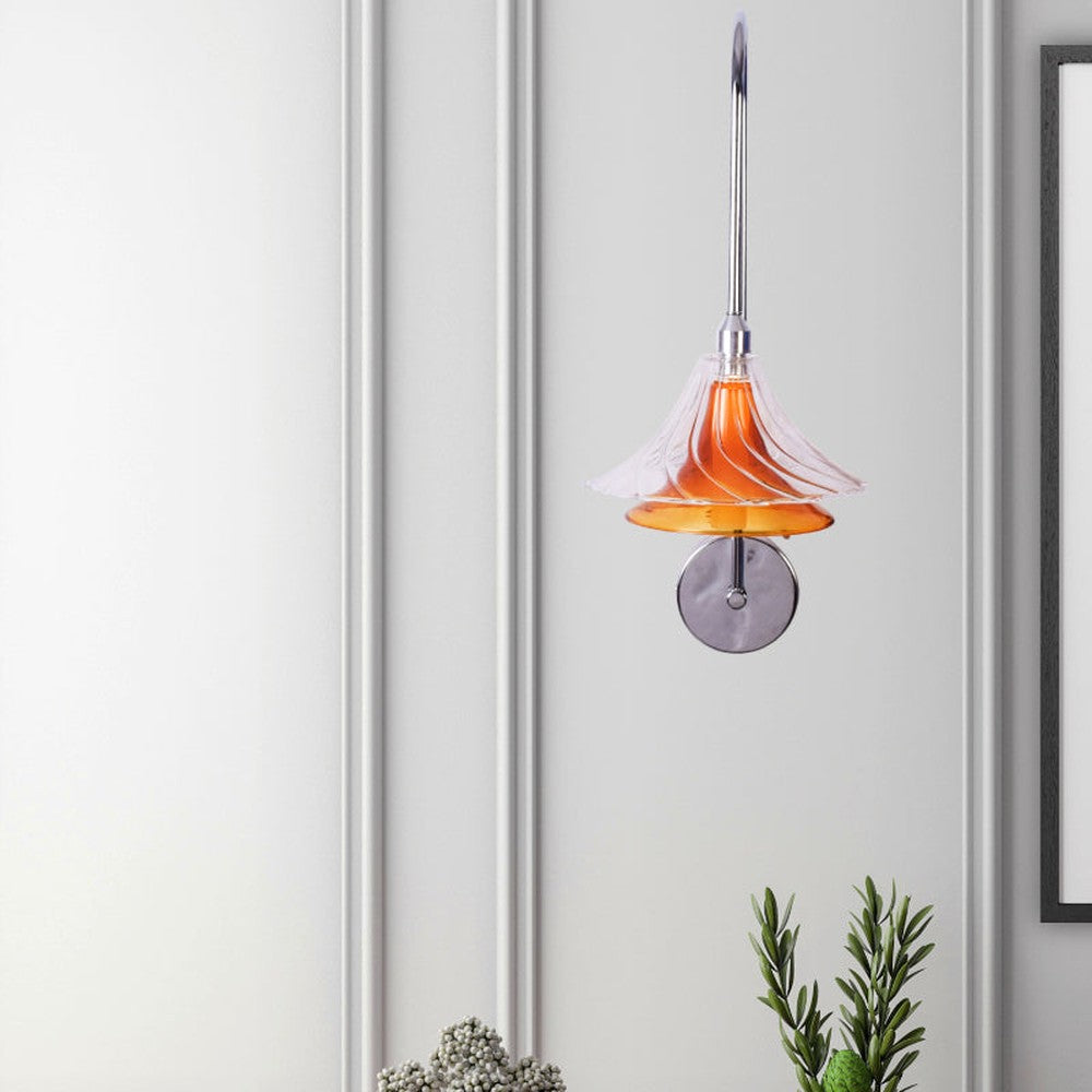 Two Tone Long Arm Wall Light