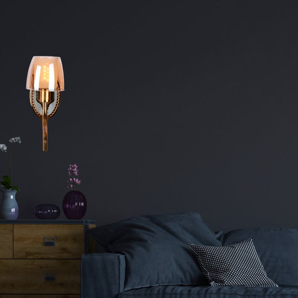 Kudu Antique Gold Wall Light - 1 Light