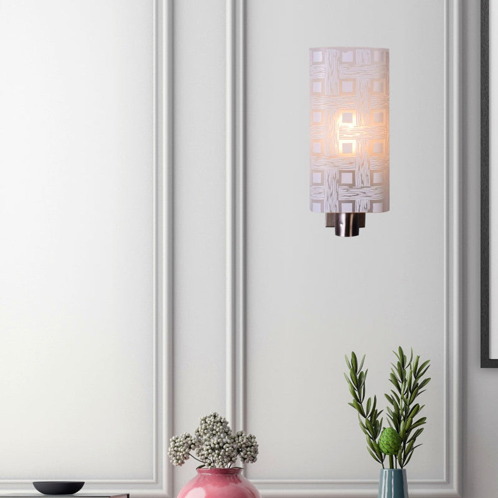 Decorative White Squares Wall Light