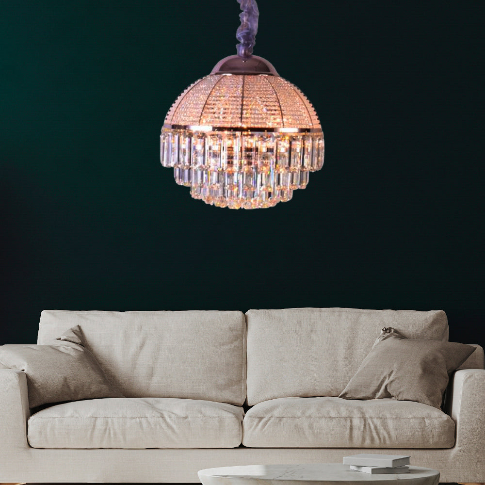 Sophisticated Dome Crystal Chandelier, 350mm