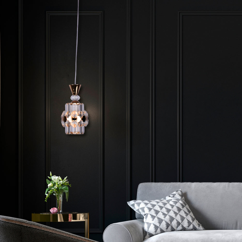 Gold Crystals Pendant Light