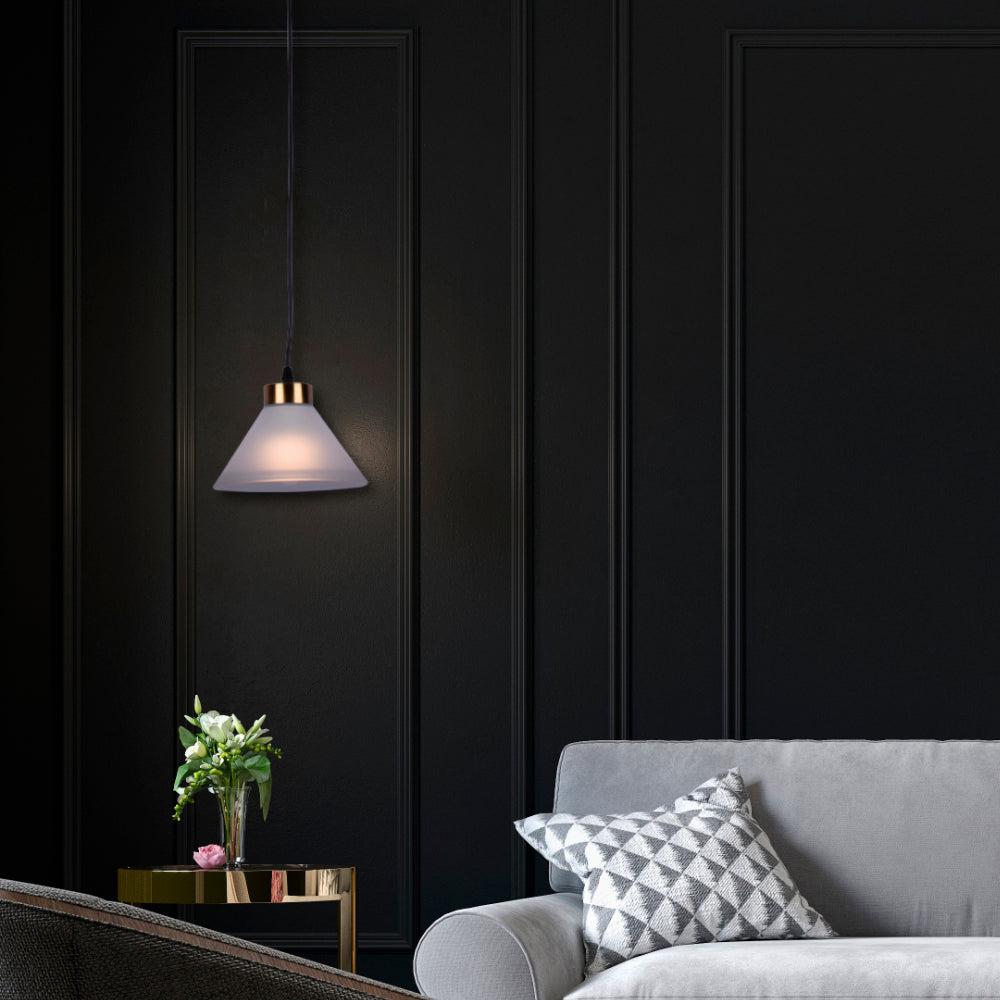 Small White Beaker Pendant