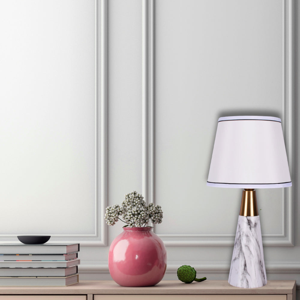 Erika Cone Table Lamp, White