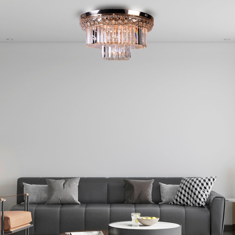 Cascading Crystals Ceiling Light