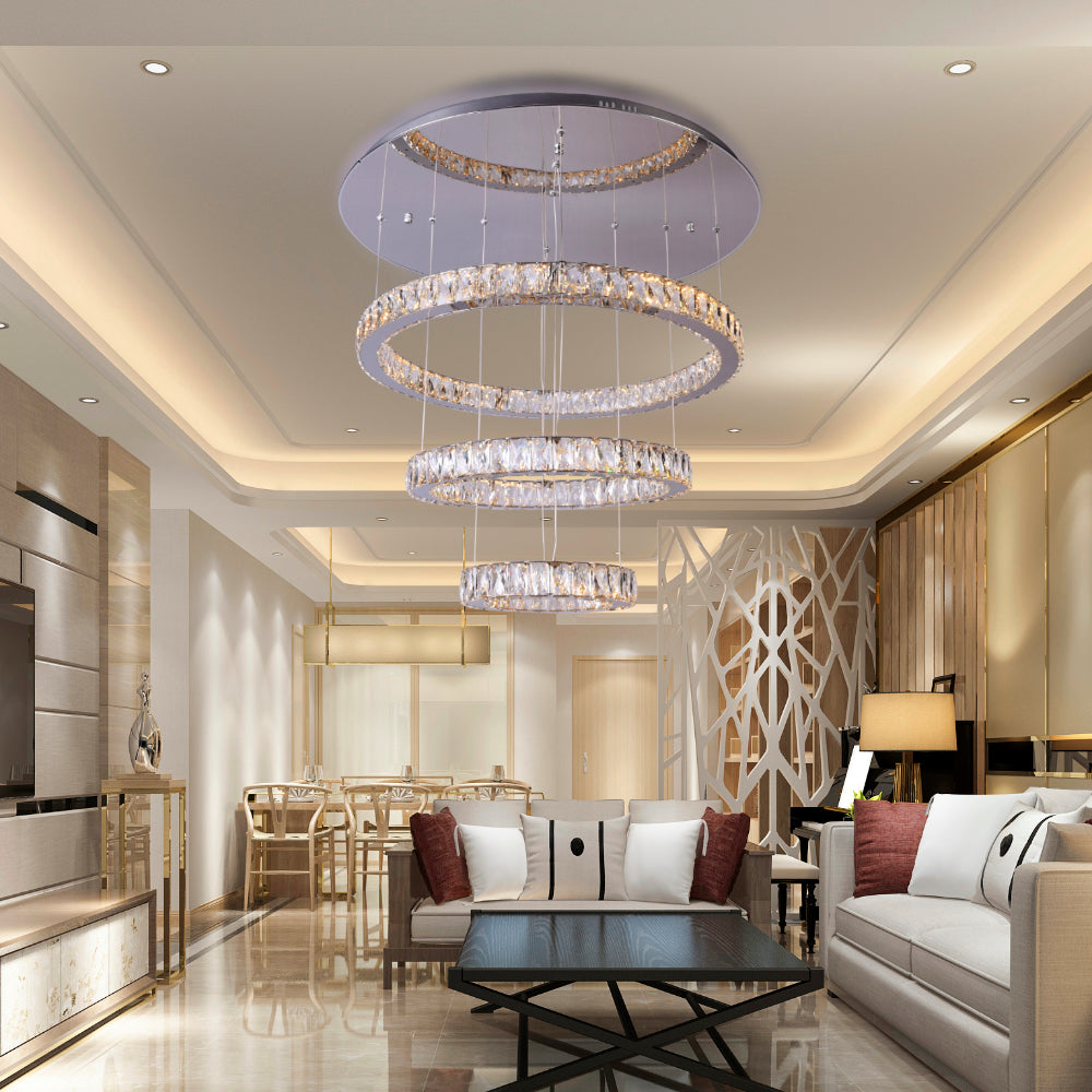 House of Rings LED 3 Rings Chandelier